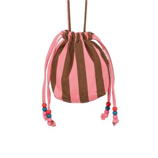 Sac Billie Rayures Funky Pink/Olive, Rose in April